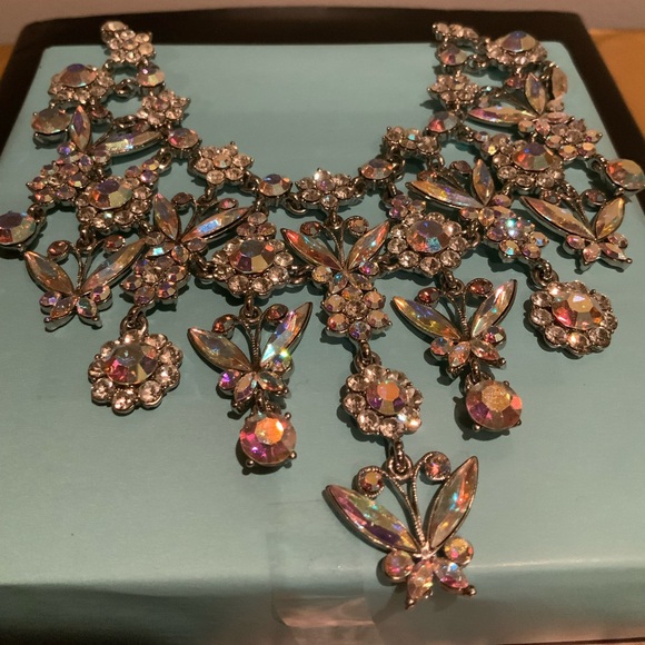 Kirk folly butterfly fairyland crystal  ball necklace - Picture 2 of 10